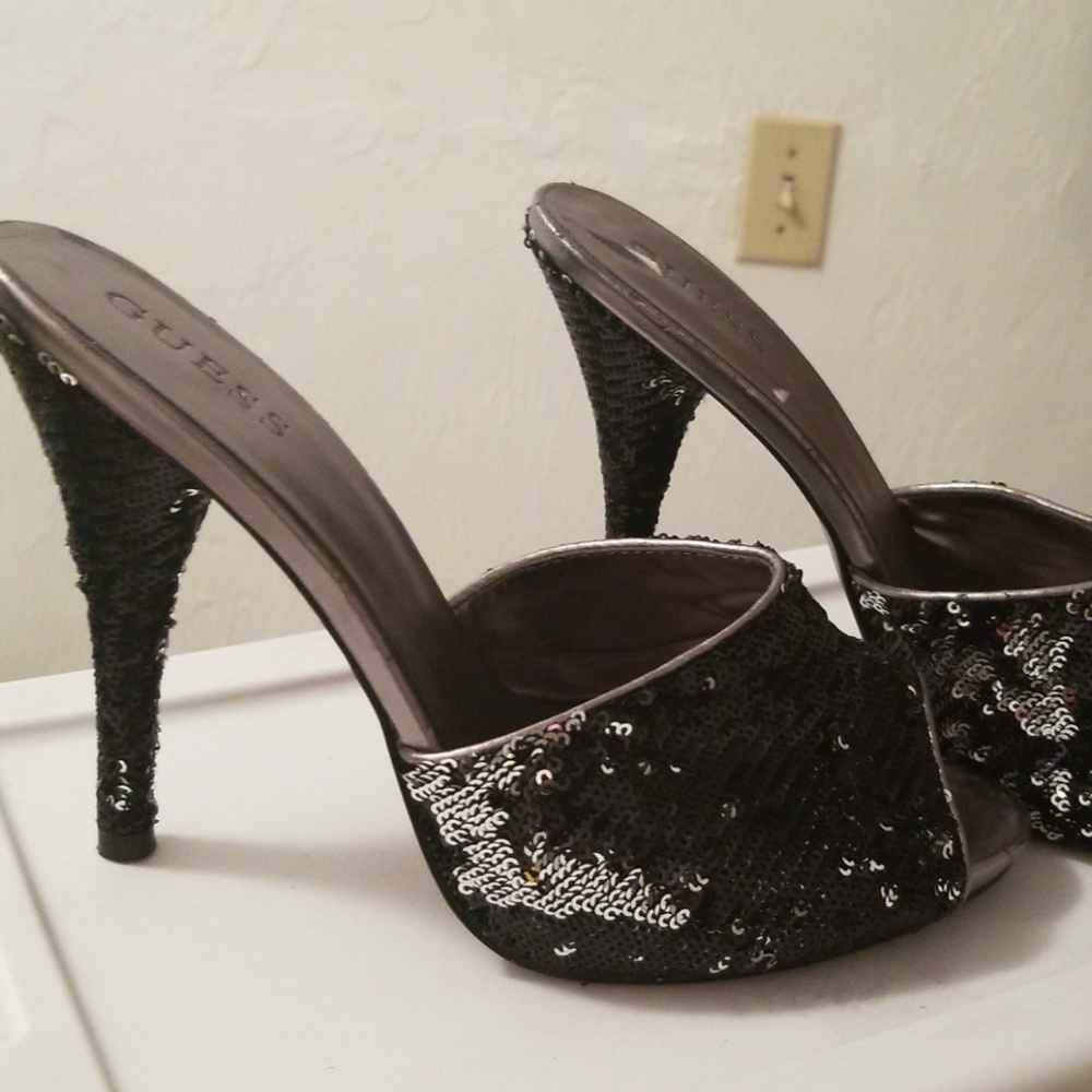Guess Sequin Mule Sandal